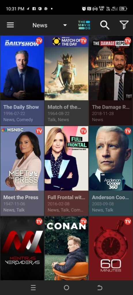 Cinema HD APP Screenshot