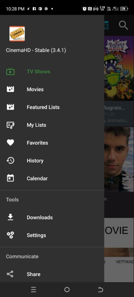 Cinema HD APP Screenshot